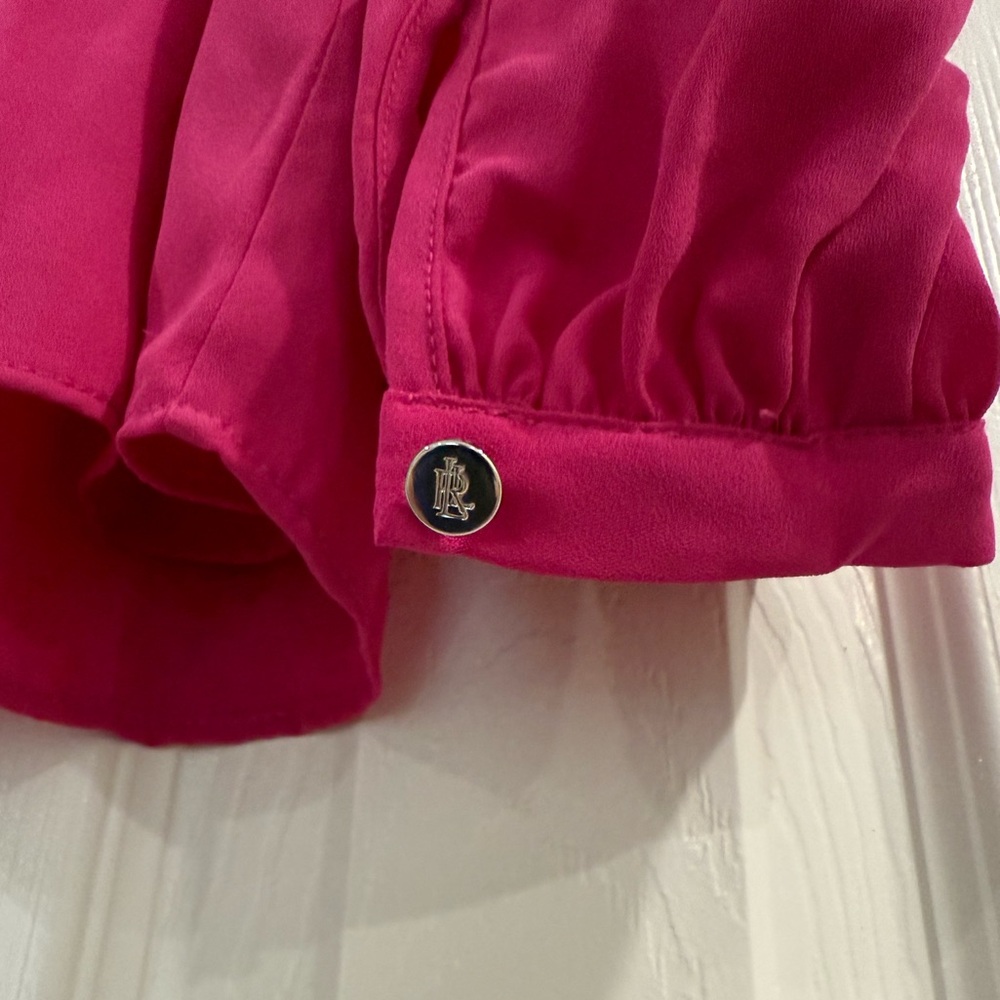Lauren Ralph Lauren Pink Pleated Blouse - Picture 7 of 9